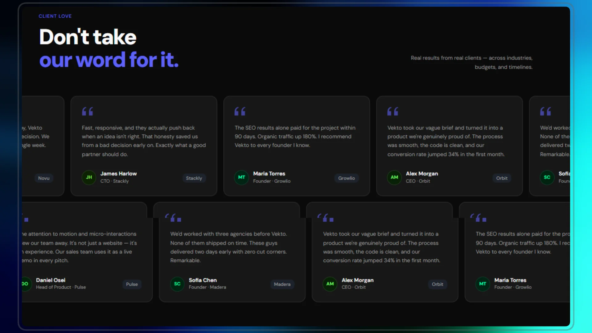 Image of Vekto Studio — Next.js Digital Agency Template